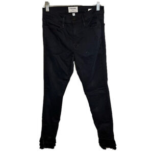 Frame le high skinny size 28 fringe detail at ankle